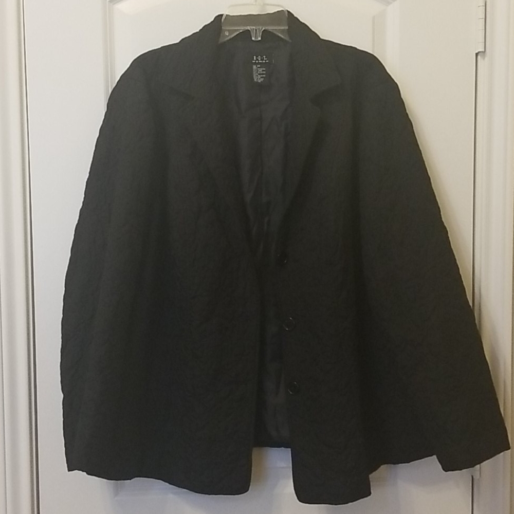 Black Quilted Jacket 2X